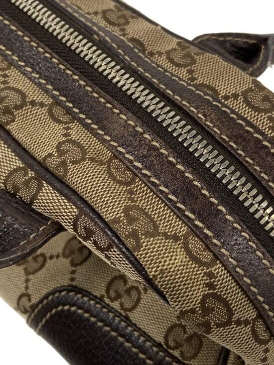 Gucci Shoulder Bag Prince GG Pattern Sherry Beige Dark Brown - Picture 14 of 15